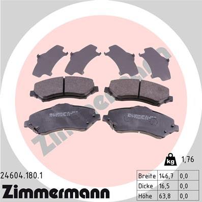 Zimmermann 24604.180.1 - Bremžu uzliku kompl., Disku bremzes adetalas.lv