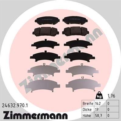 Zimmermann 24632.970.1 - Bremžu uzliku kompl., Disku bremzes adetalas.lv