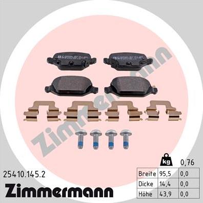 Zimmermann 25410.145.2 - Bremžu uzliku kompl., Disku bremzes adetalas.lv