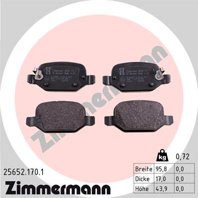 Zimmermann 25652.170.1 - Bremžu uzliku kompl., Disku bremzes adetalas.lv