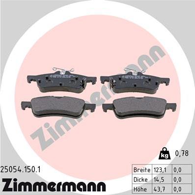 Zimmermann 25054.150.1 - Bremžu uzliku kompl., Disku bremzes adetalas.lv