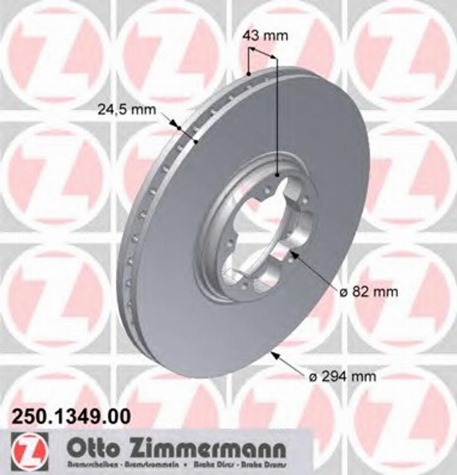 Zimmermann 250 1349 00 - Bremžu diski adetalas.lv