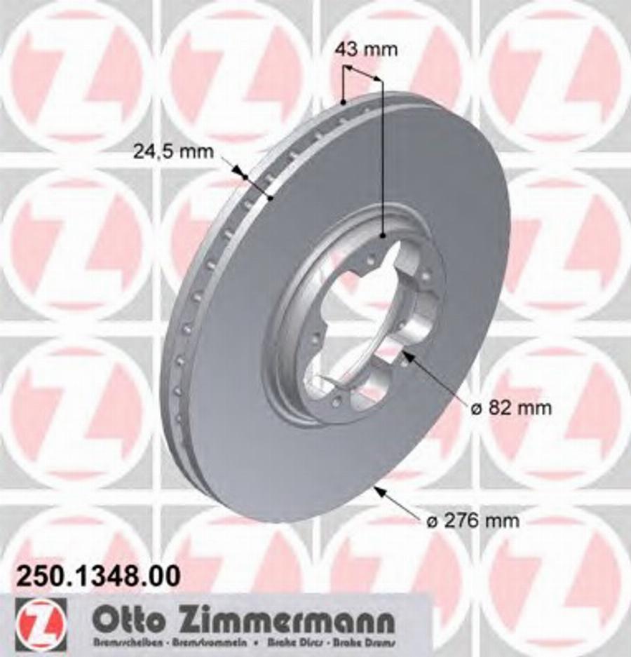 Zimmermann 250.1348.00 - Bremžu diski adetalas.lv