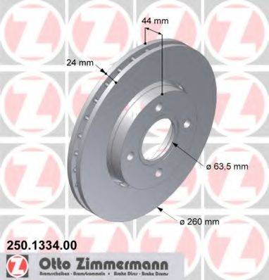 Zimmermann 250.1334.00 - Bremžu diski adetalas.lv