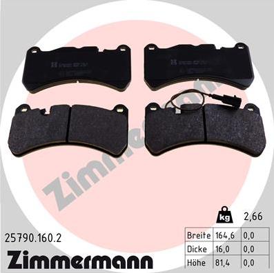 Zimmermann 25790.160.2 - Bremžu uzliku kompl., Disku bremzes adetalas.lv