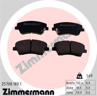 Zimmermann 25708.180.1 - Bremžu uzliku kompl., Disku bremzes adetalas.lv