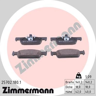 Zimmermann 25702.180.1 - Bremžu uzliku kompl., Disku bremzes adetalas.lv