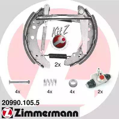 Zimmermann 20990.105.5 - Bremžu loku komplekts adetalas.lv