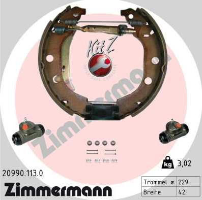 Zimmermann 20990.113.0 - Bremžu loku komplekts adetalas.lv