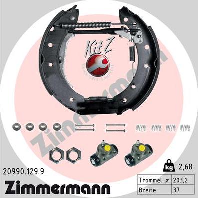 Zimmermann 20990.129.9 - Bremžu loku komplekts adetalas.lv