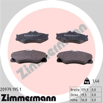 Zimmermann 20979.195.1 - Bremžu uzliku kompl., Disku bremzes adetalas.lv