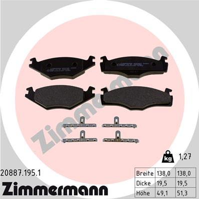 Zimmermann 20887.195.1 - Bremžu uzliku kompl., Disku bremzes adetalas.lv