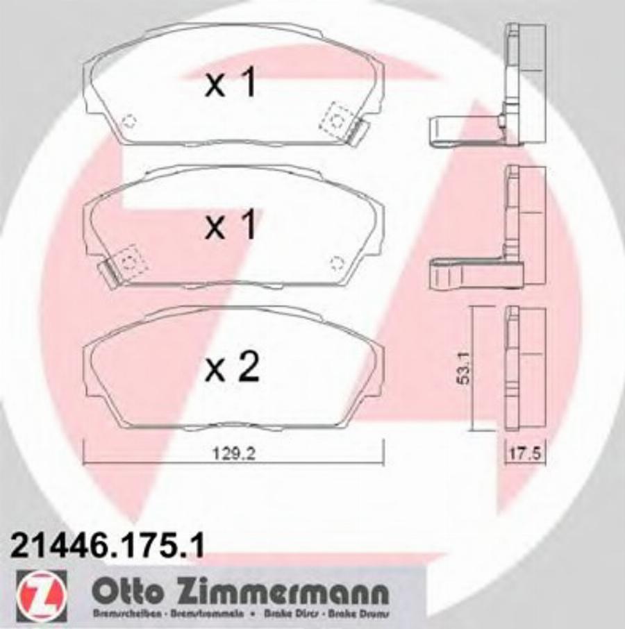 Zimmermann 214461751 - Bremžu uzliku kompl., Disku bremzes adetalas.lv