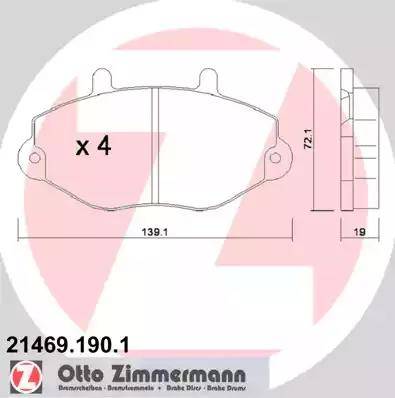 Zimmermann 21469.190.1 - Bremžu uzliku kompl., Disku bremzes adetalas.lv