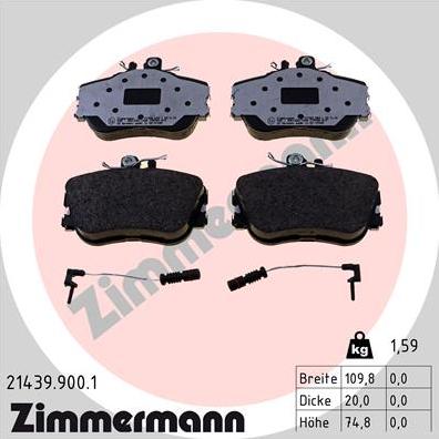 Zimmermann 21439.900.1 - Bremžu uzliku kompl., Disku bremzes adetalas.lv