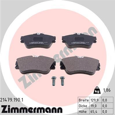 Zimmermann 21479.190.1 - Bremžu uzliku kompl., Disku bremzes adetalas.lv