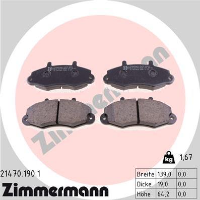 Zimmermann 21470.190.1 - Bremžu uzliku kompl., Disku bremzes adetalas.lv