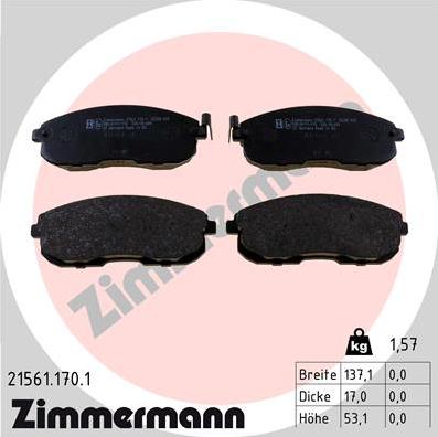 Zimmermann 21561.170.1 - Bremžu uzliku kompl., Disku bremzes adetalas.lv