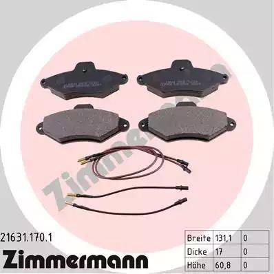 Zimmermann 21631.170.1 - Bremžu uzliku kompl., Disku bremzes adetalas.lv