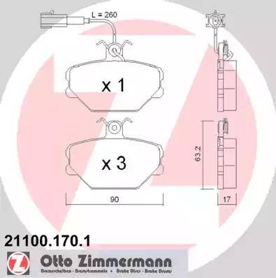 Zimmermann 21100.170.1 - Bremžu uzliku kompl., Disku bremzes adetalas.lv