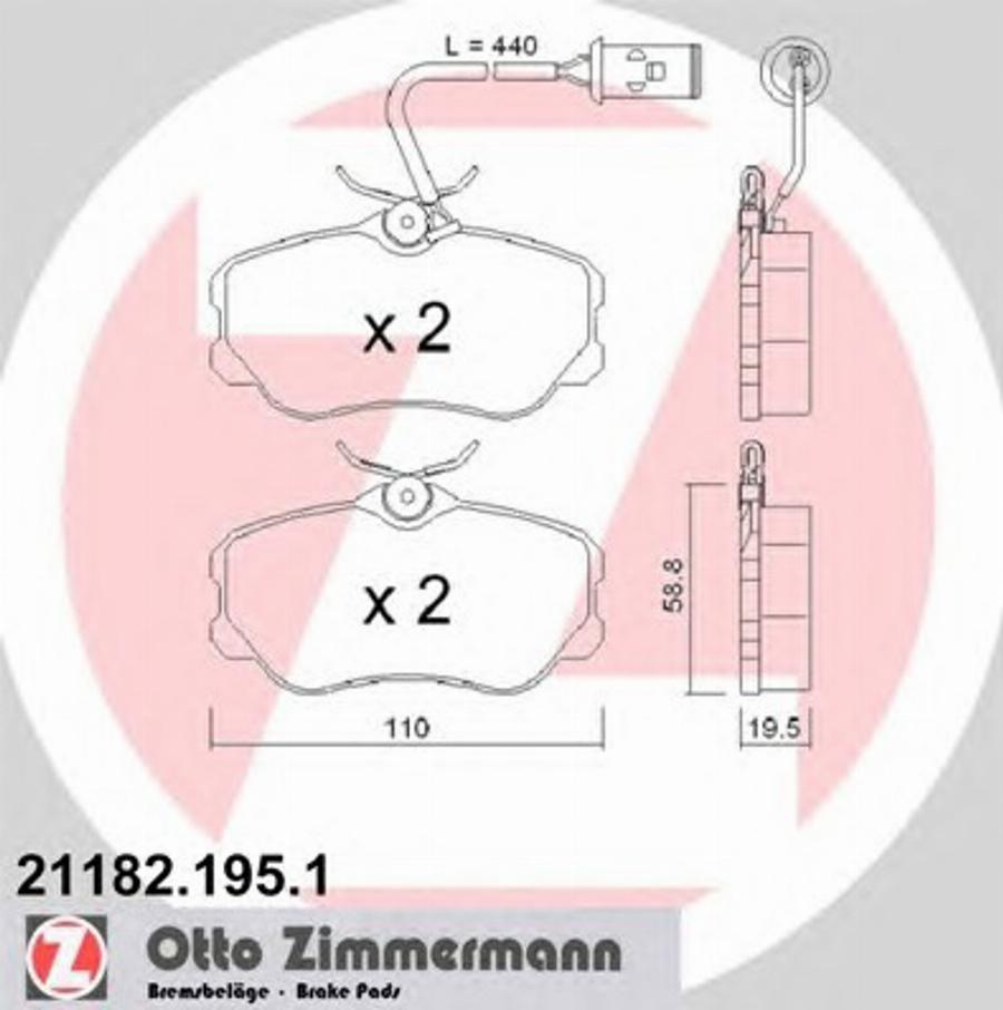 Zimmermann 211821951 - Bremžu uzliku kompl., Disku bremzes adetalas.lv