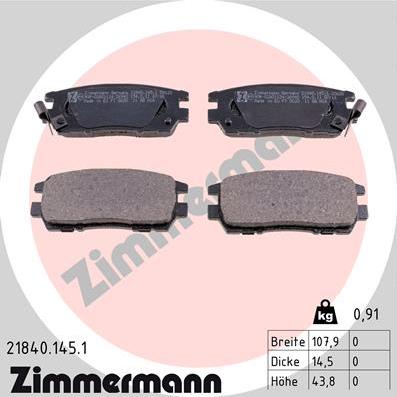 Zimmermann 21840.145.1 - Bremžu uzliku kompl., Disku bremzes adetalas.lv