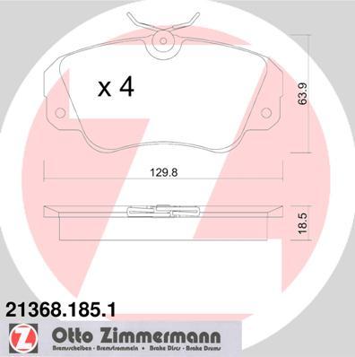 Zimmermann 21368.185.1 - Bremžu uzliku kompl., Disku bremzes adetalas.lv