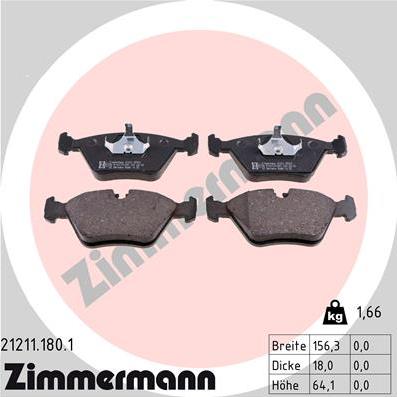 Zimmermann 21211.180.1 - Bremžu uzliku kompl., Disku bremzes adetalas.lv