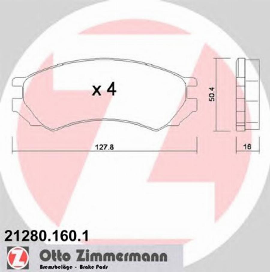 Zimmermann 212801601 - Bremžu uzliku kompl., Disku bremzes adetalas.lv