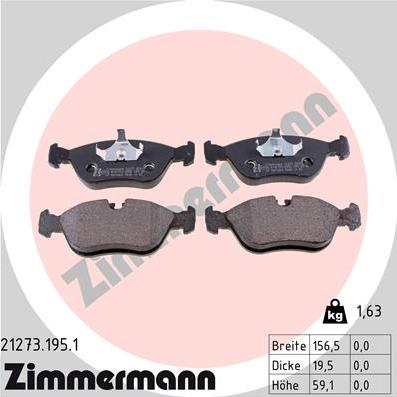 Zimmermann 21273.195.1 - Bremžu uzliku kompl., Disku bremzes adetalas.lv