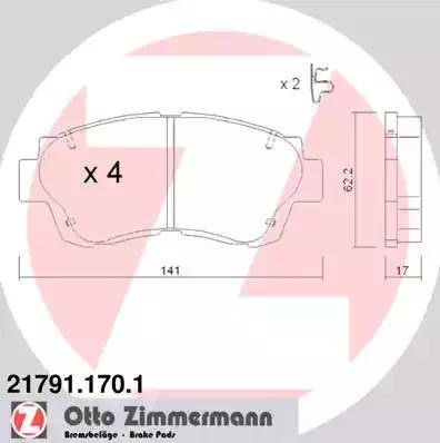 Zimmermann 21791.170.1 - Bremžu uzliku kompl., Disku bremzes adetalas.lv