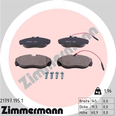 Zimmermann 21797.195.1 - Bremžu uzliku kompl., Disku bremzes adetalas.lv