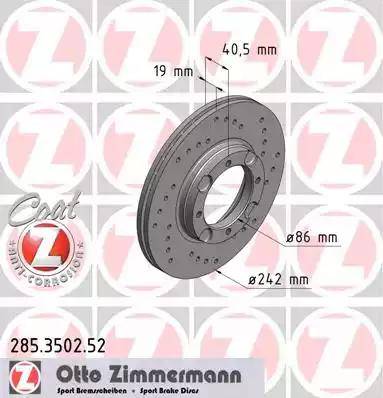 Zimmermann 285.3502.52 - Bremžu diski adetalas.lv