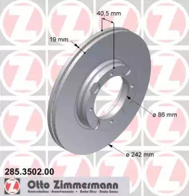 Zimmermann 285.3502.00 - Bremžu diski adetalas.lv