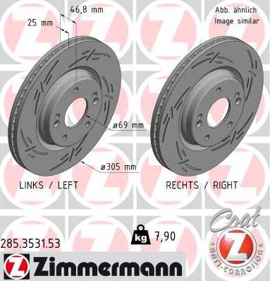 Zimmermann 285.3531.53 - Bremžu diski adetalas.lv