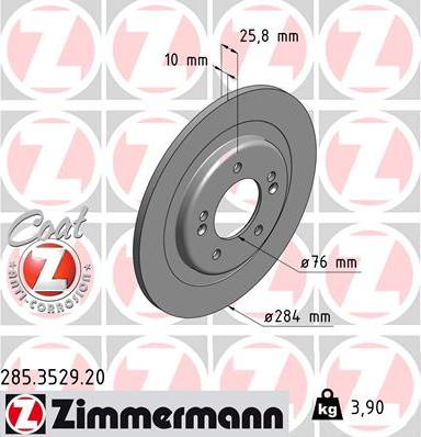 Zimmermann 285.3529.20 - Bremžu diski adetalas.lv