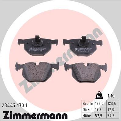 Zimmermann 23447.170.1 - Bremžu uzliku kompl., Disku bremzes adetalas.lv