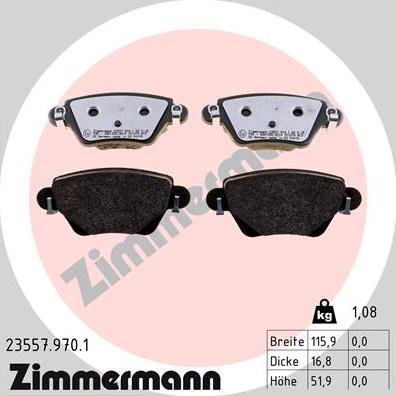 Zimmermann 23557.970.1 - Bremžu uzliku kompl., Disku bremzes adetalas.lv