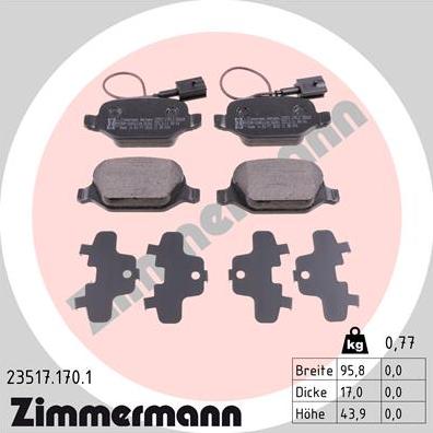 Zimmermann 23517.170.1 - Bremžu uzliku kompl., Disku bremzes adetalas.lv