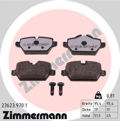 Zimmermann 23623.970.1 - Bremžu uzliku kompl., Disku bremzes adetalas.lv