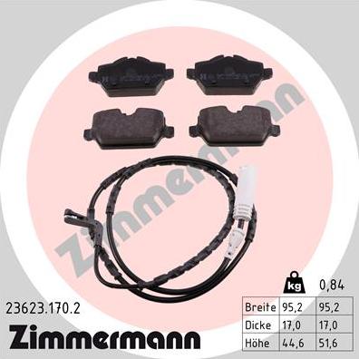 Zimmermann 23623.170.2 - Bremžu uzliku kompl., Disku bremzes adetalas.lv