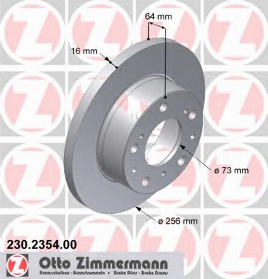 Zimmermann 230 2354 00 - Bremžu diski adetalas.lv