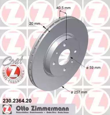 Zimmermann 230.2364.20 - Bremžu diski adetalas.lv