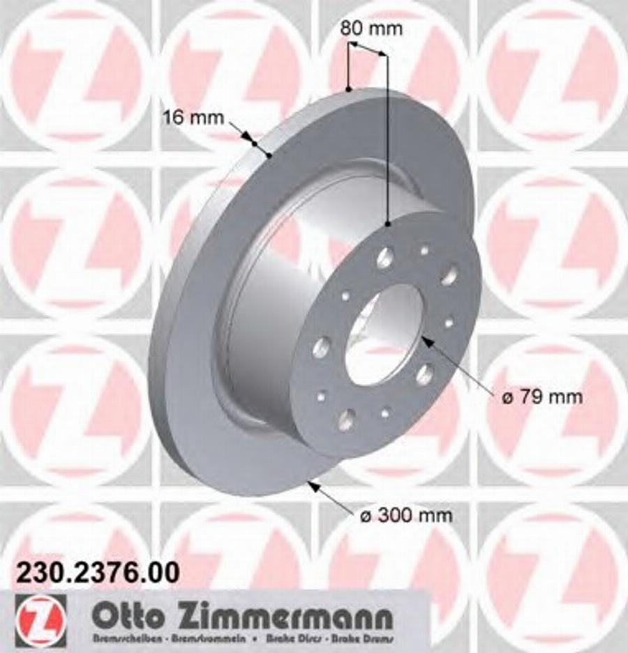 Zimmermann 230.2376.00 - Bremžu diski adetalas.lv