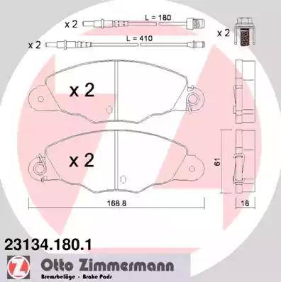 Zimmermann 23134.180.1 - Bremžu uzliku kompl., Disku bremzes adetalas.lv