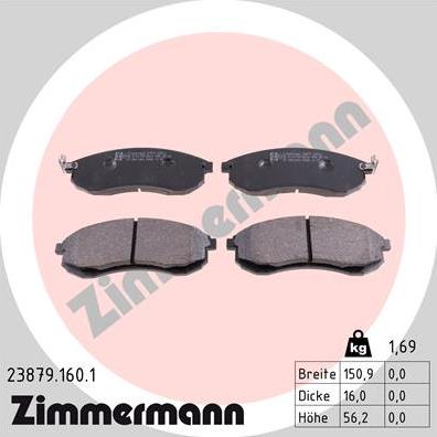 Zimmermann 23879.160.1 - Bremžu uzliku kompl., Disku bremzes adetalas.lv