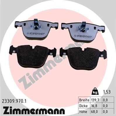 Zimmermann 23309.970.1 - Bremžu uzliku kompl., Disku bremzes adetalas.lv