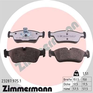 Zimmermann 23287.975.1 - Bremžu uzliku kompl., Disku bremzes adetalas.lv