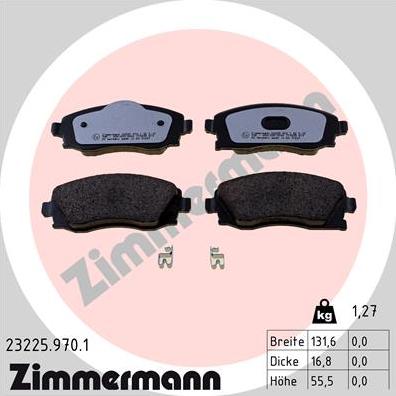 Zimmermann 23225.970.1 - Bremžu uzliku kompl., Disku bremzes adetalas.lv