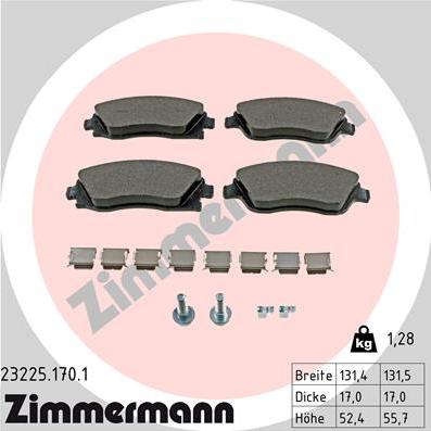 Zimmermann 23225.170.1 - Bremžu uzliku kompl., Disku bremzes adetalas.lv